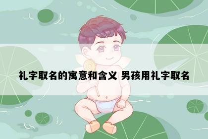 礼字取名的寓意和含义 男孩用礼字取名