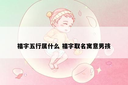 禧字五行属什么 禧字取名寓意男孩