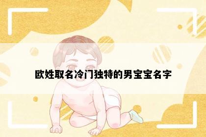 欧姓取名冷门独特的男宝宝名字
