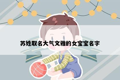 苏姓取名大气文雅的女宝宝名字