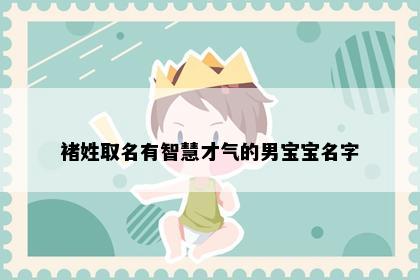 褚姓取名有智慧才气的男宝宝名字