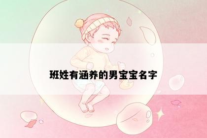 班姓有涵养的男宝宝名字