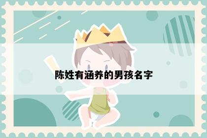 陈姓有涵养的男孩名字