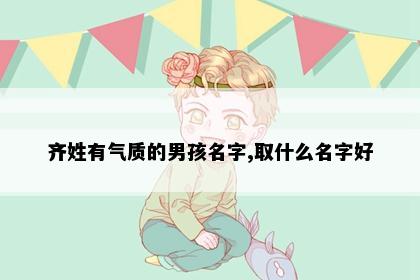 齐姓有气质的男孩名字,取什么名字好