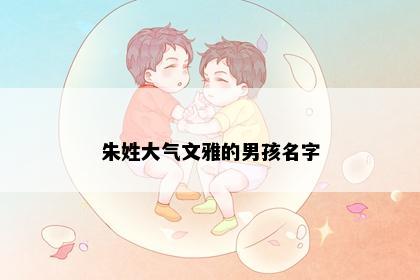 朱姓大气文雅的男孩名字