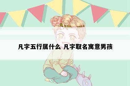 凡字五行属什么 凡字取名寓意男孩