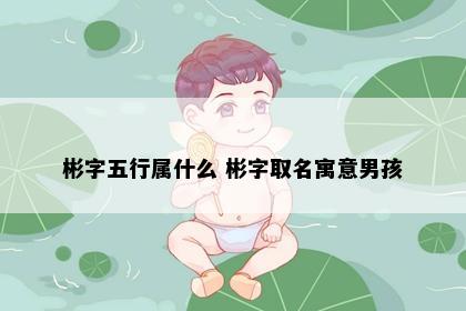 彬字五行属什么 彬字取名寓意男孩