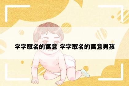学字取名的寓意 学字取名的寓意男孩