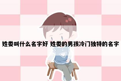 姓娄叫什么名字好 姓娄的男孩冷门独特的名字