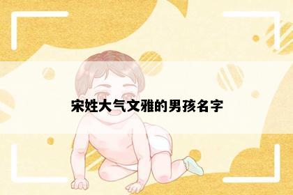 宋姓大气文雅的男孩名字