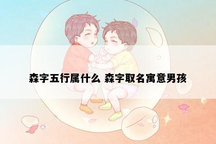 森字五行属什么 森字取名寓意男孩