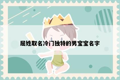 屈姓取名冷门独特的男宝宝名字