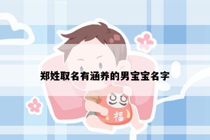 郑姓取名有涵养的男宝宝名字
