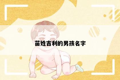 苗姓吉利的男孩名字