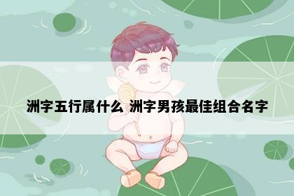 洲字五行属什么 洲字男孩最佳组合名字