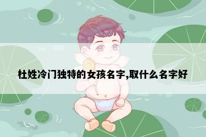 杜姓冷门独特的女孩名字,取什么名字好