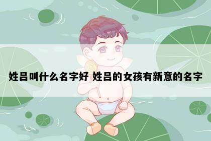姓吕叫什么名字好 姓吕的女孩有新意的名字