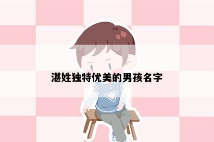 湛姓独特优美的男孩名字