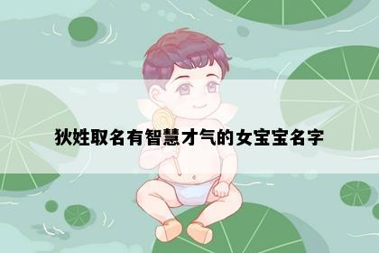 狄姓取名有智慧才气的女宝宝名字