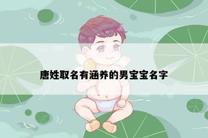 唐姓取名有涵养的男宝宝名字