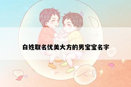 白姓取名优美大方的男宝宝名字